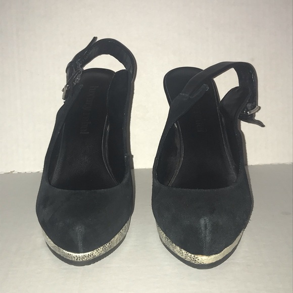 Luxury Rebel Wedge Heels Black - Picture 5 of 8